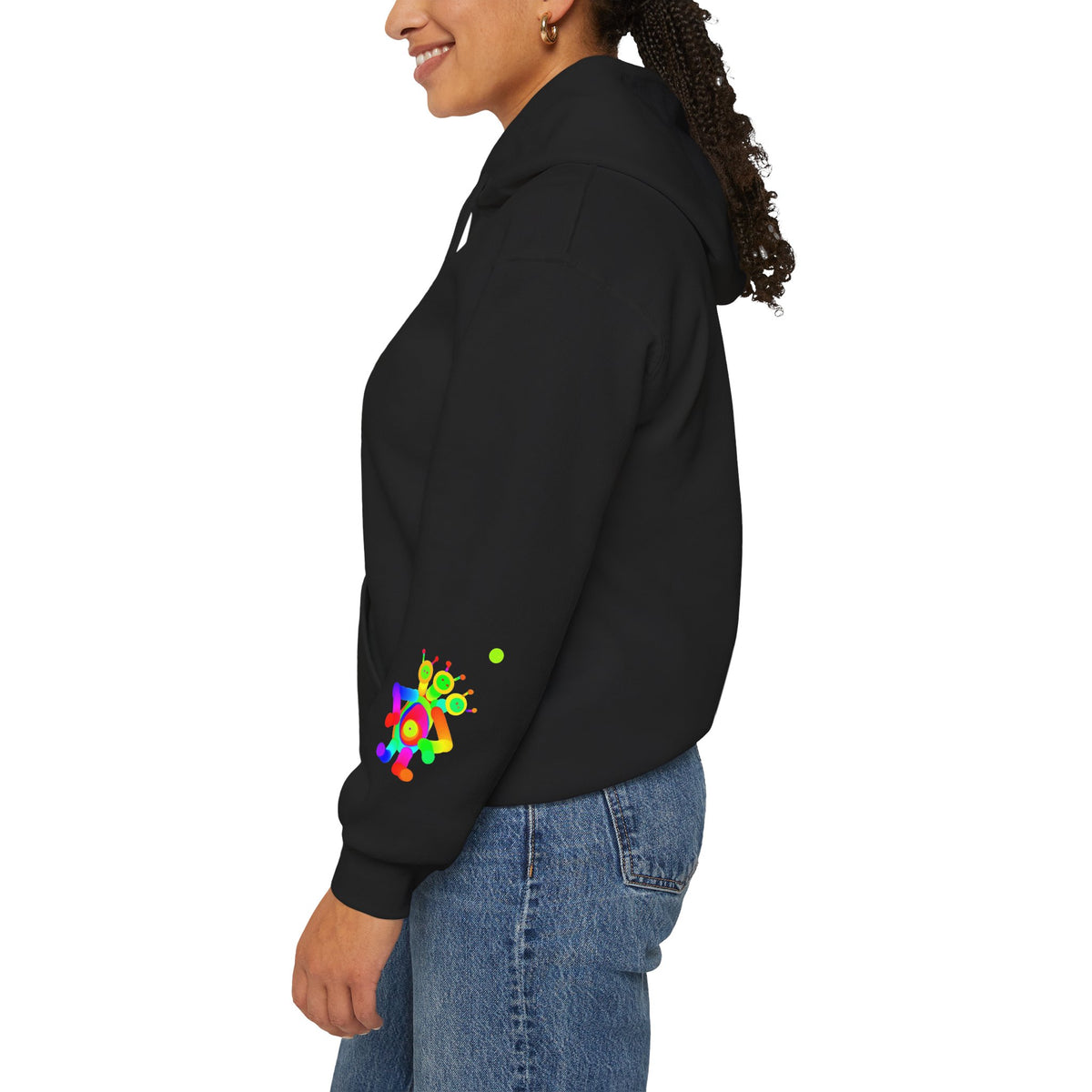 Marty Martians Waving with Little Friend / Unisex Heavy Blend™ Hooded Sweatshirt
