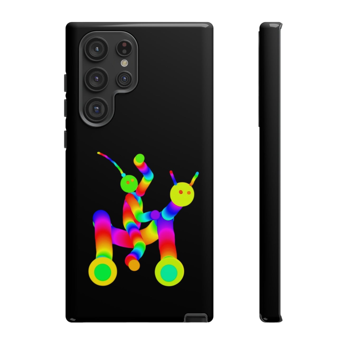Marty Martians Riding Robot in Black  / Phone Cases