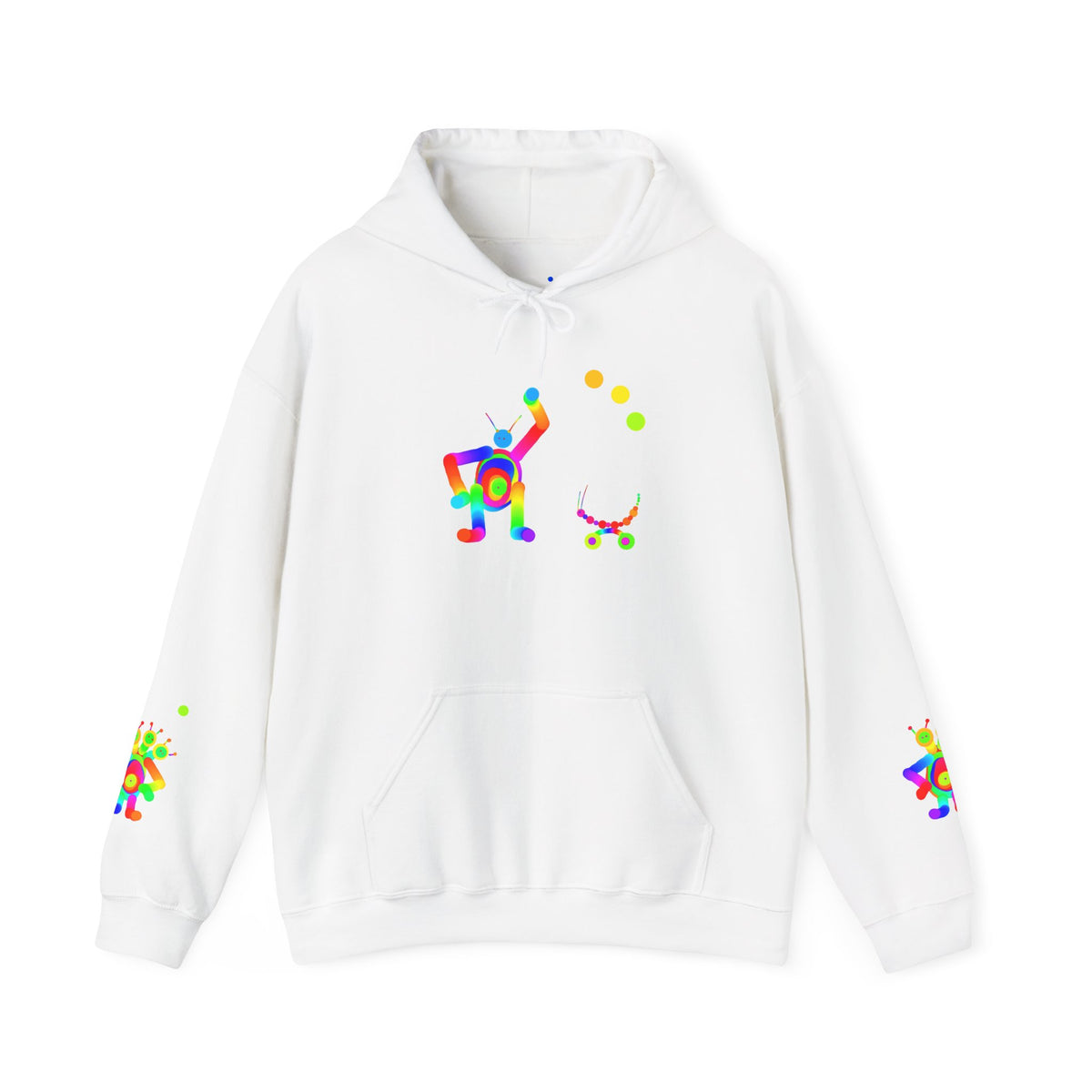 Marty Martians Waving with Little Friend / Unisex Heavy Blend™ Hooded Sweatshirt