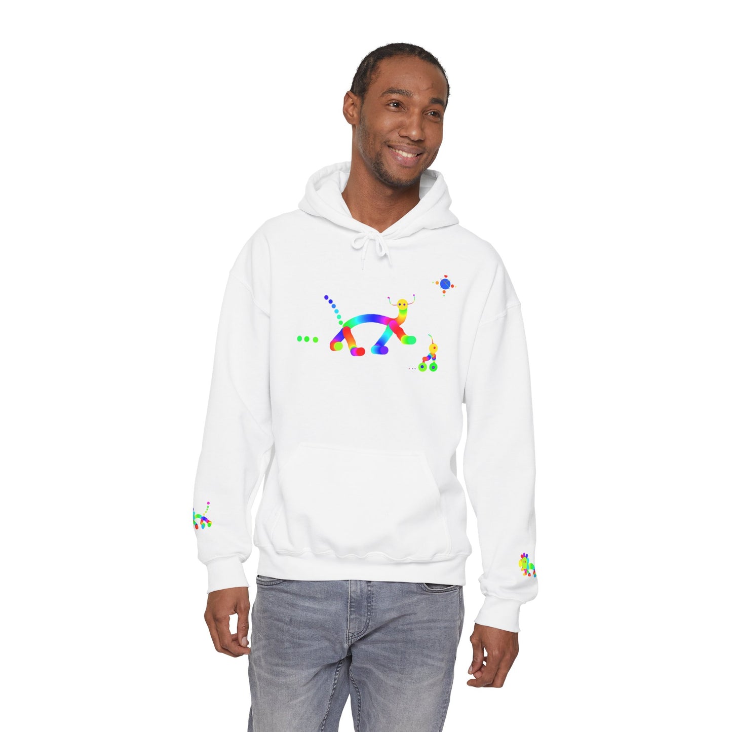 Animal Martian with Friend/ Unisex Heavy Blend™ Hooded Sweatshirt
