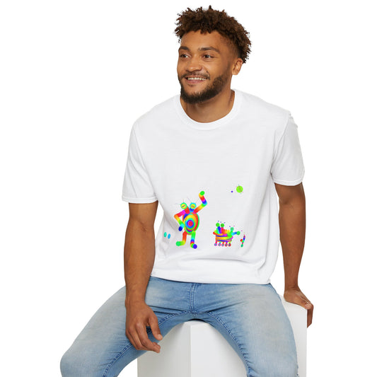 Two Headed Martian with Friends / Unisex Softstyle T-Shirt