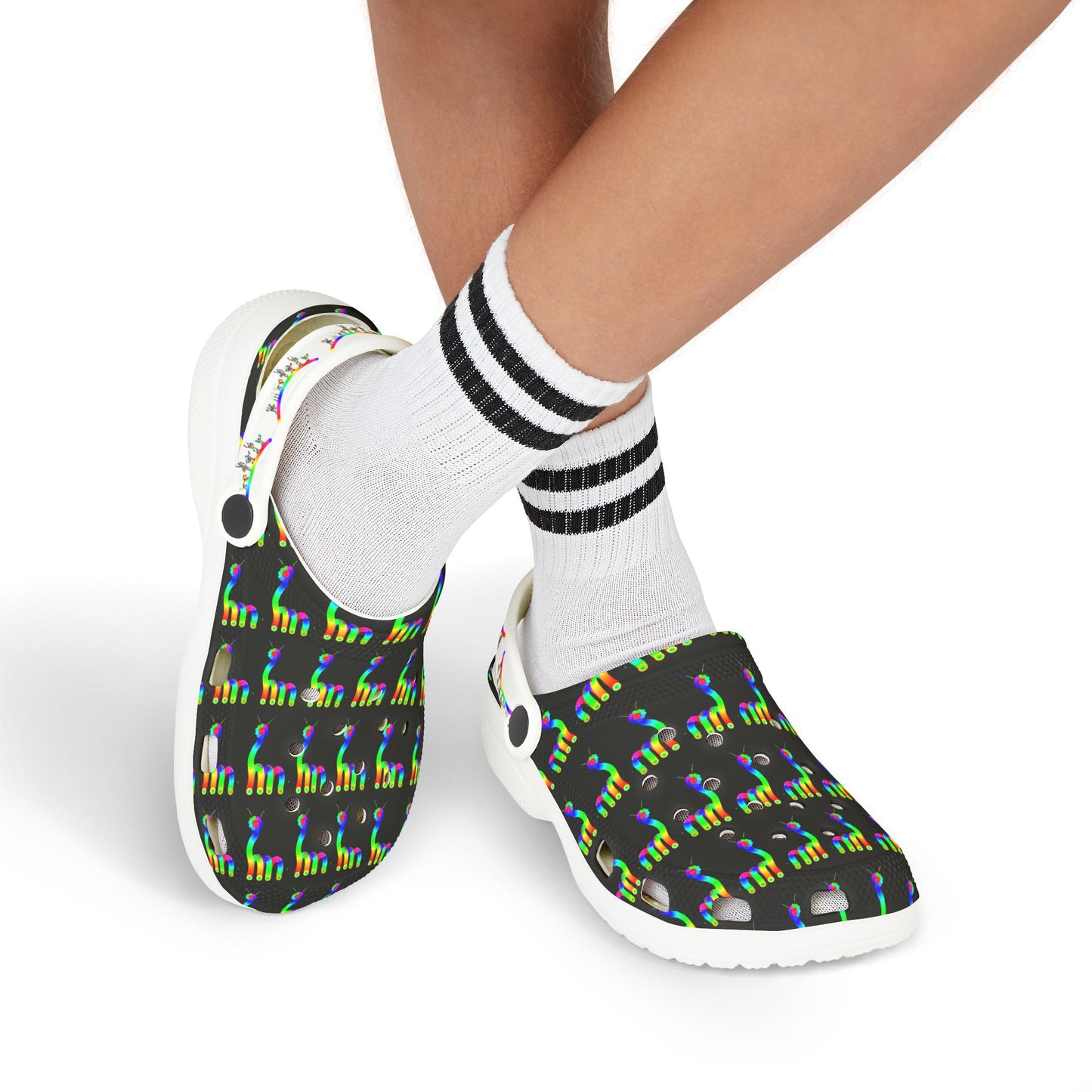 Marty Martians Critter in Black / Kid's EVA Foam Clogs (AOP)