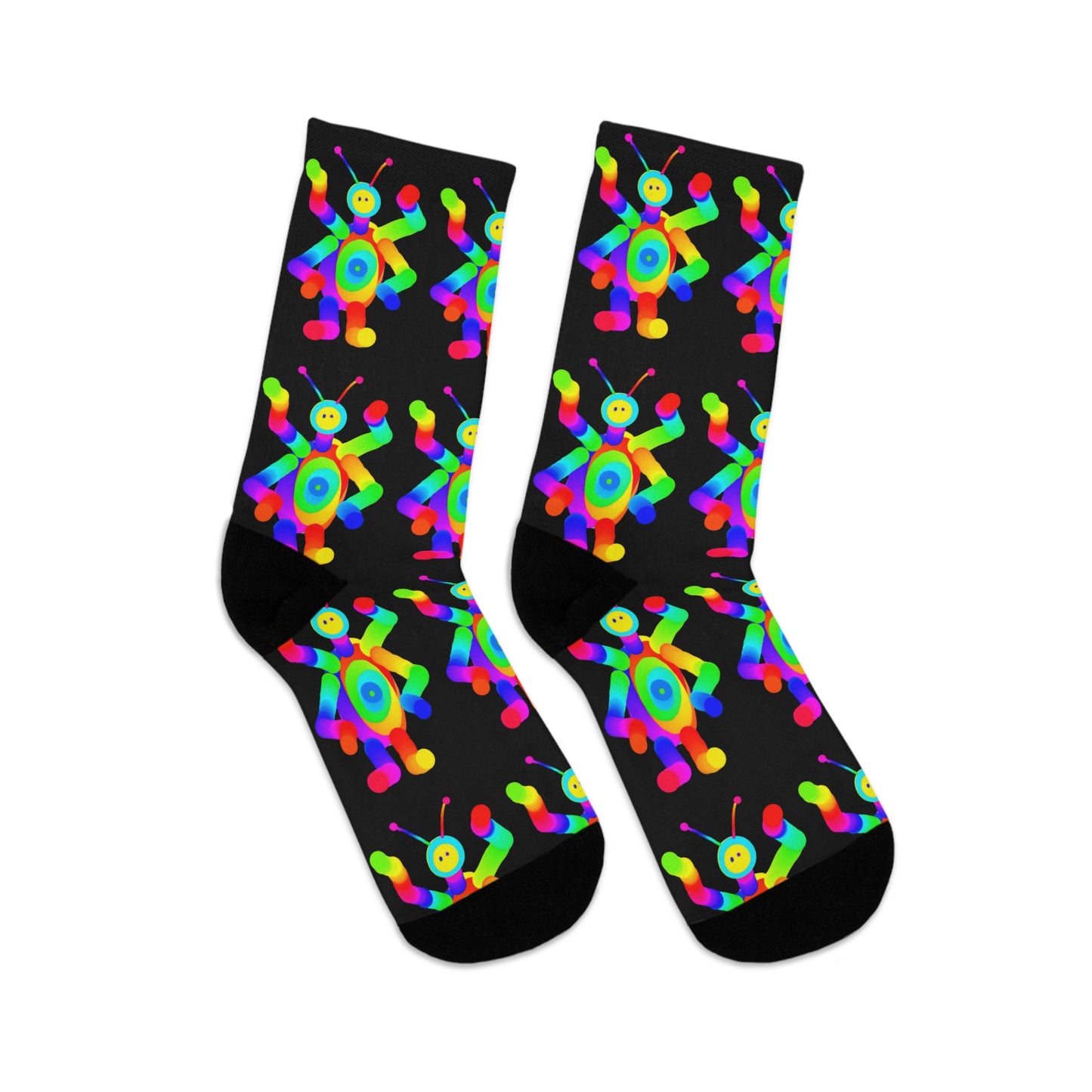 Four Armed Martian / Black / Recycled Poly Socks