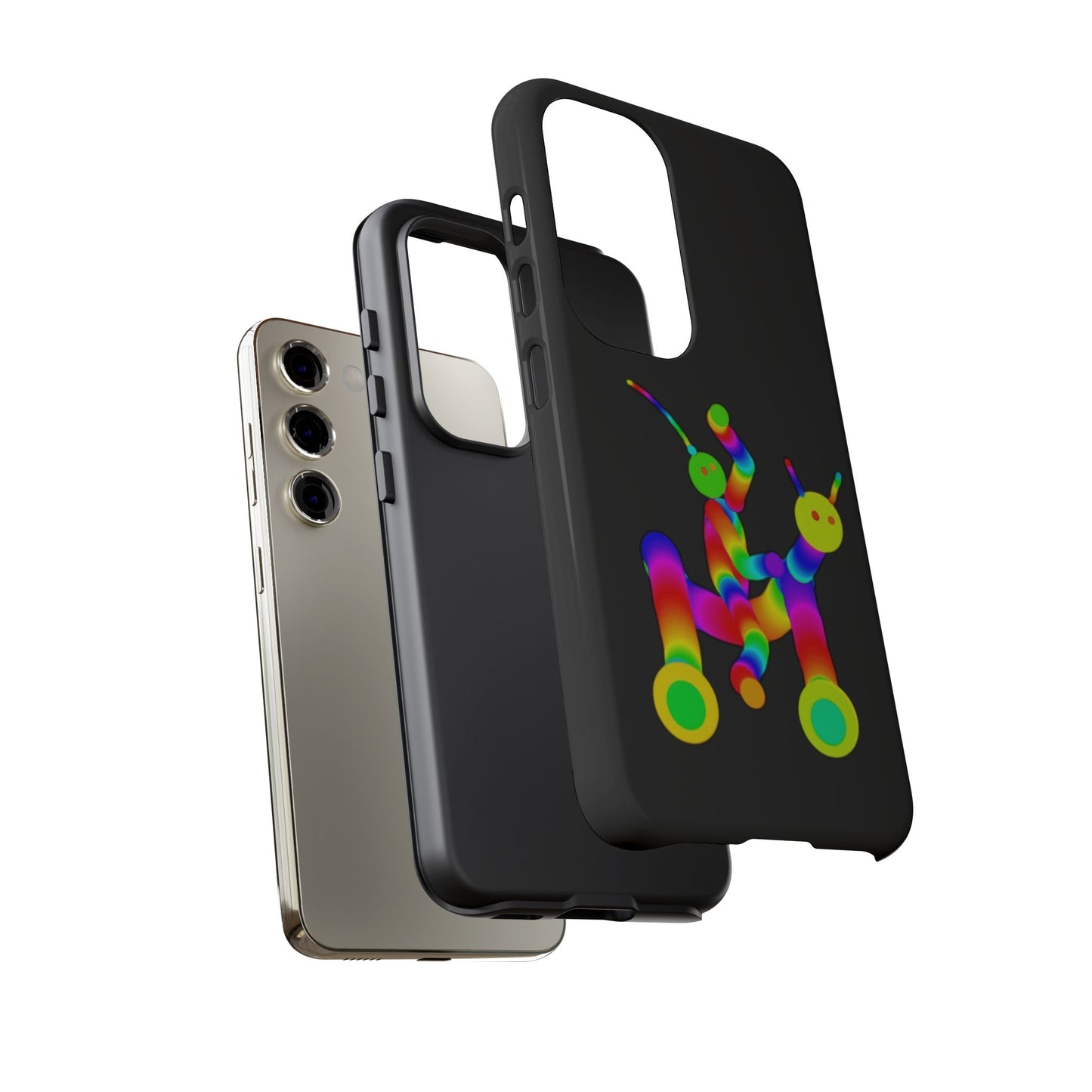 Marty Martians Riding Robot in Black  / Phone Cases