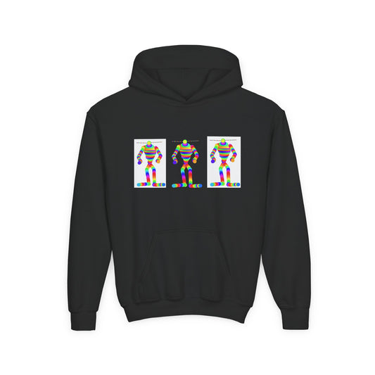 Marty Martians with Big Antennas and Big Feet / Children / Heavy Blend Hooded Sweatshirt