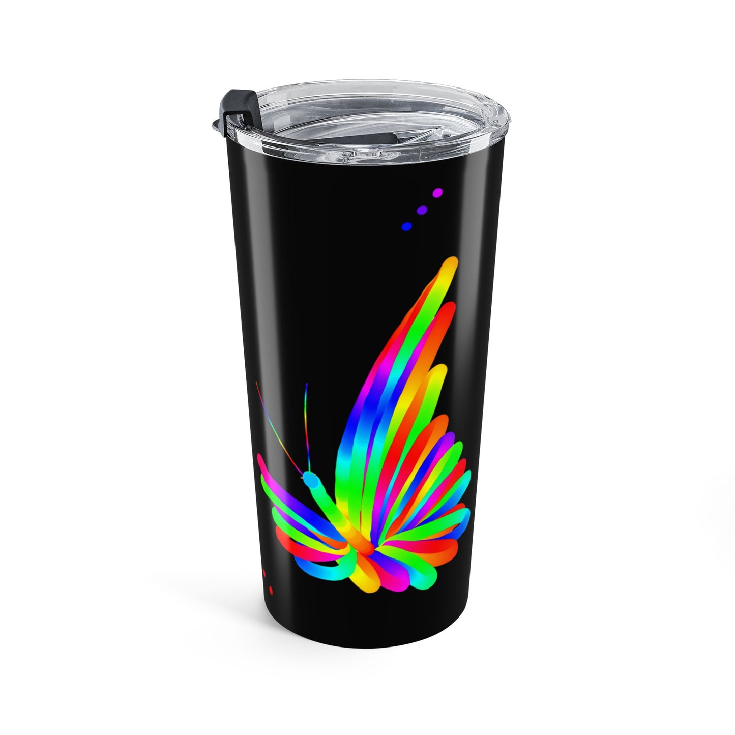 Marty Martian Butterfly  Black Tumbler 20oz