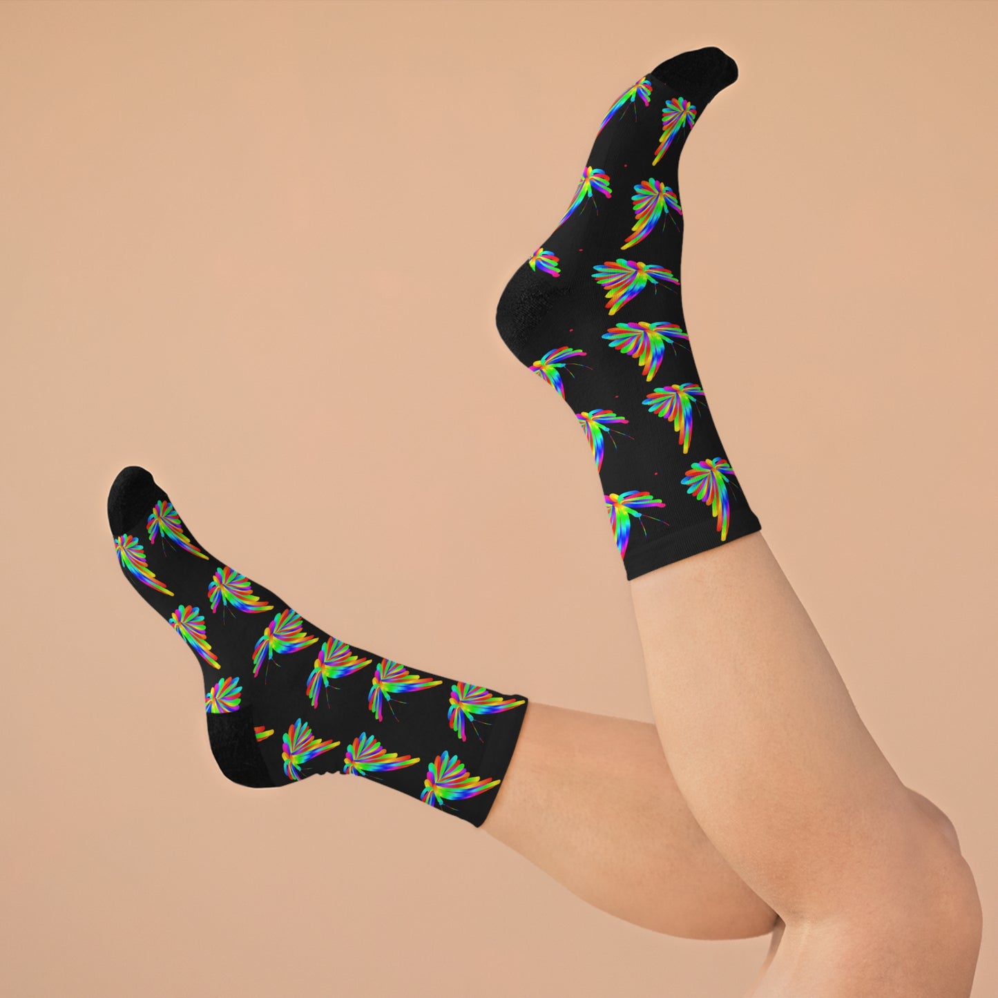 Marty Martians Butterfly / Black / Recycled Poly Socks