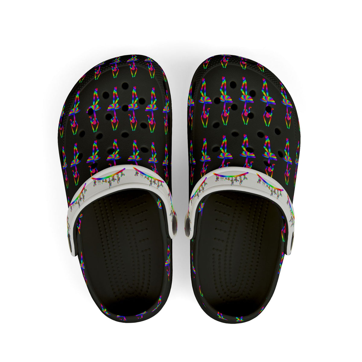 Marty Martians Ballerina in Black / Kid's EVA Foam Clogs (AOP)