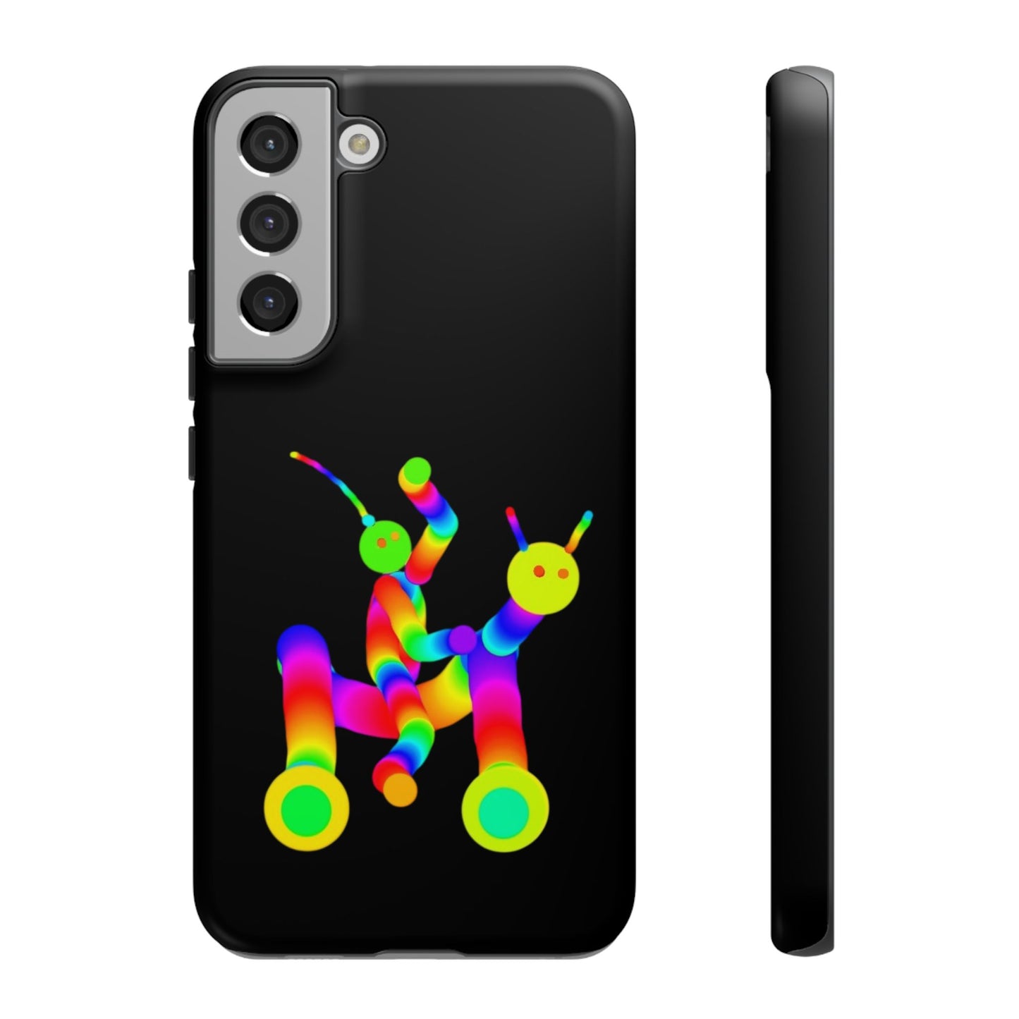 Marty Martians Riding Robot in Black  / Phone Cases