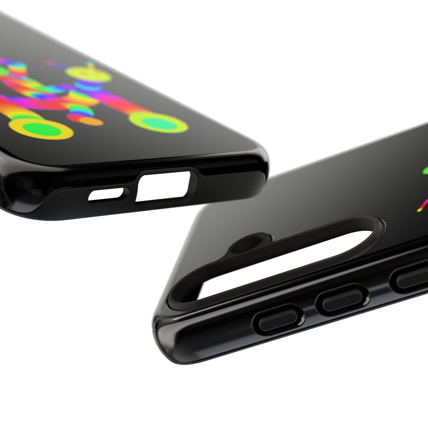 Marty Martians Riding Robot in Black  / Phone Cases