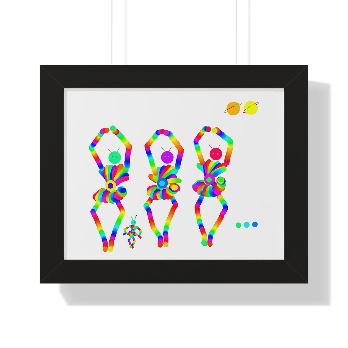 3 Martian Ballerinas / Framed Horizontal Poster