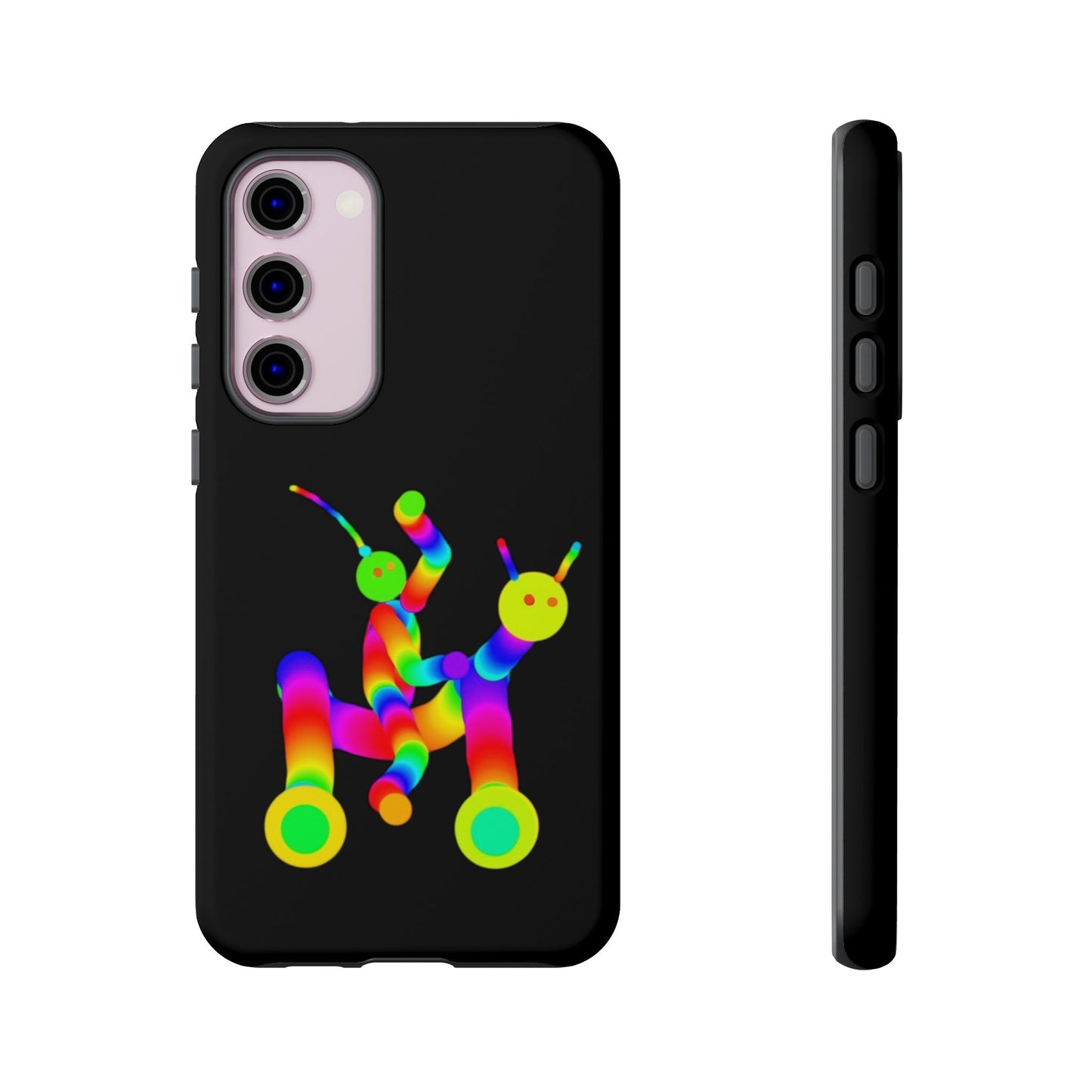 Marty Martians Riding Robot in Black  / Phone Cases