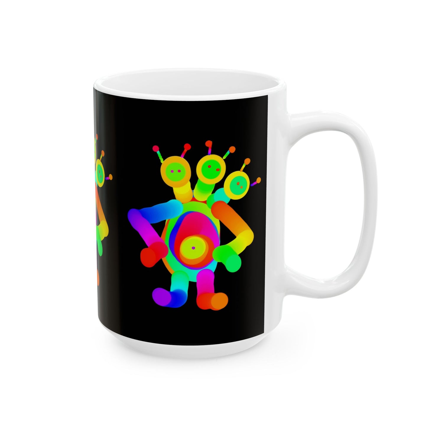 Three Headed Martian Ceramic Mug, (11oz, 15oz)