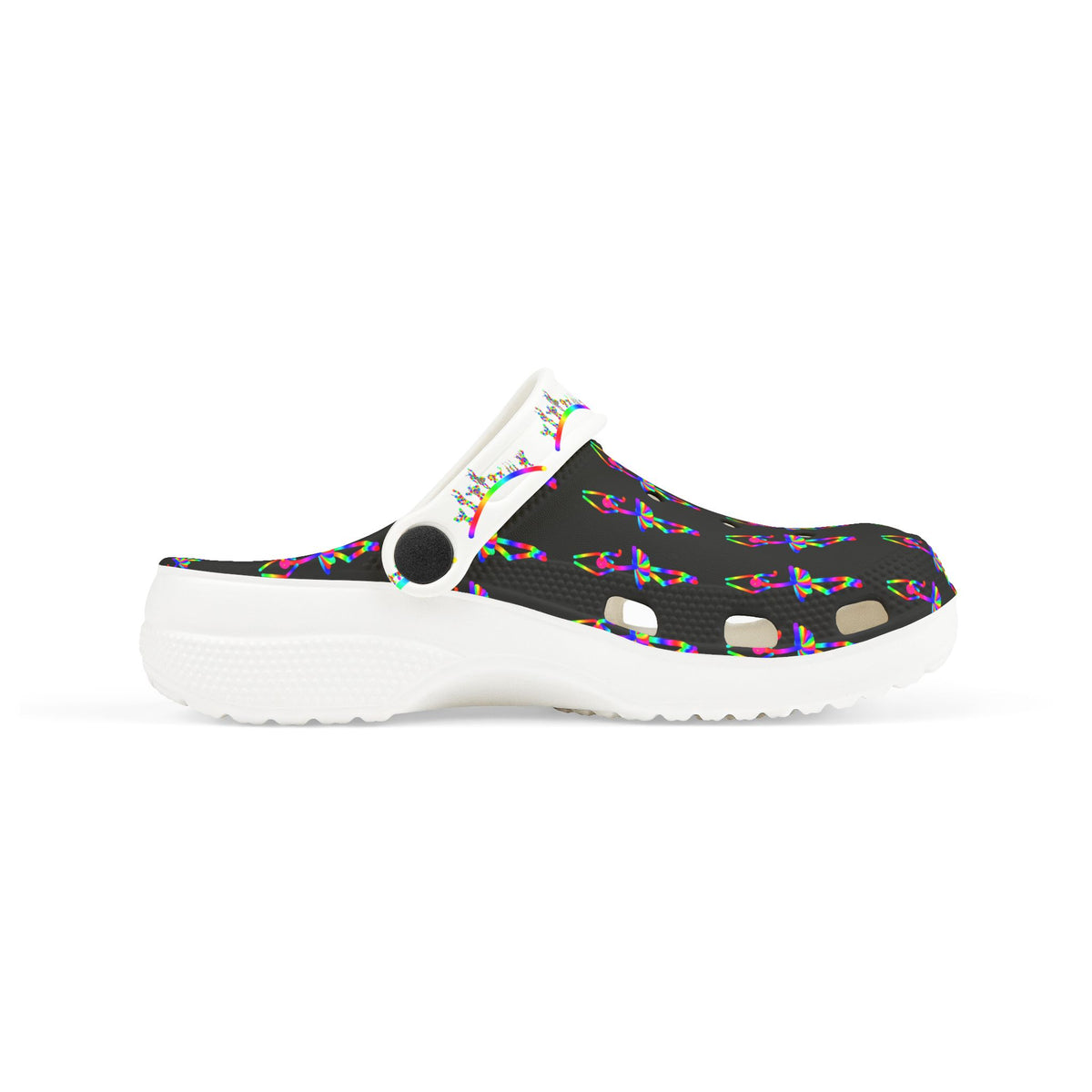 Marty Martians Ballerina in Black / Kid's EVA Foam Clogs (AOP)