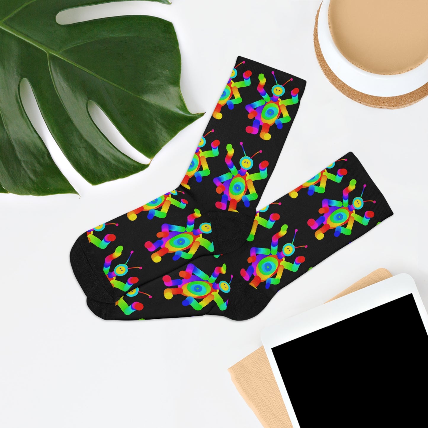Four Armed Martian / Black / Recycled Poly Socks