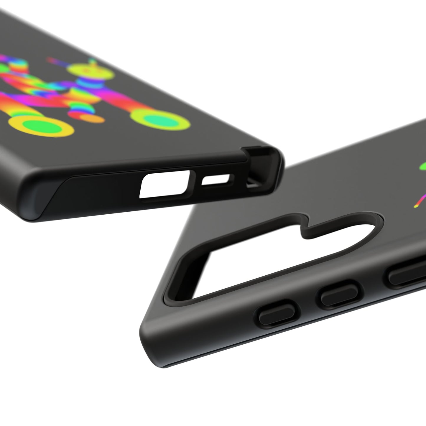 Marty Martians Riding Robot in Black  / Phone Cases