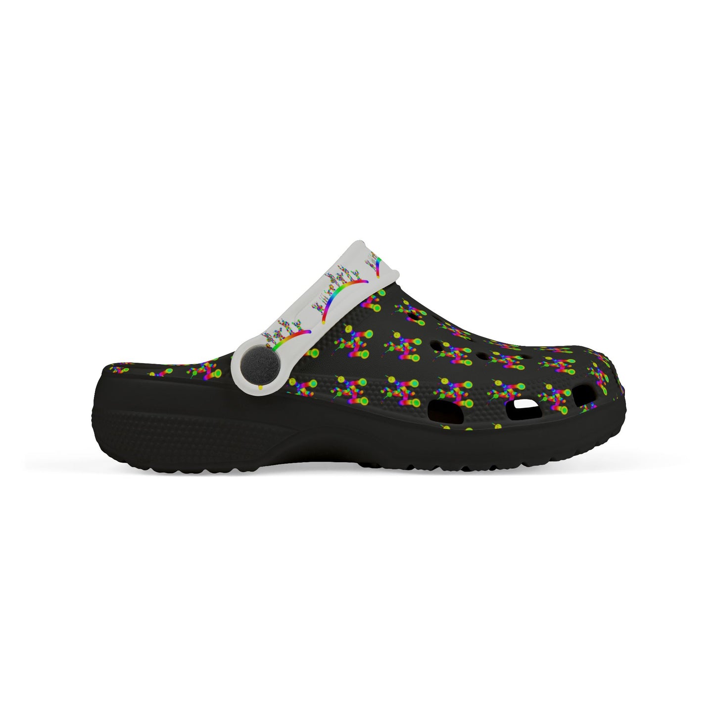 Marty Martian on Riding Robot in Black / Kid's EVA Foam Clogs (AOP)