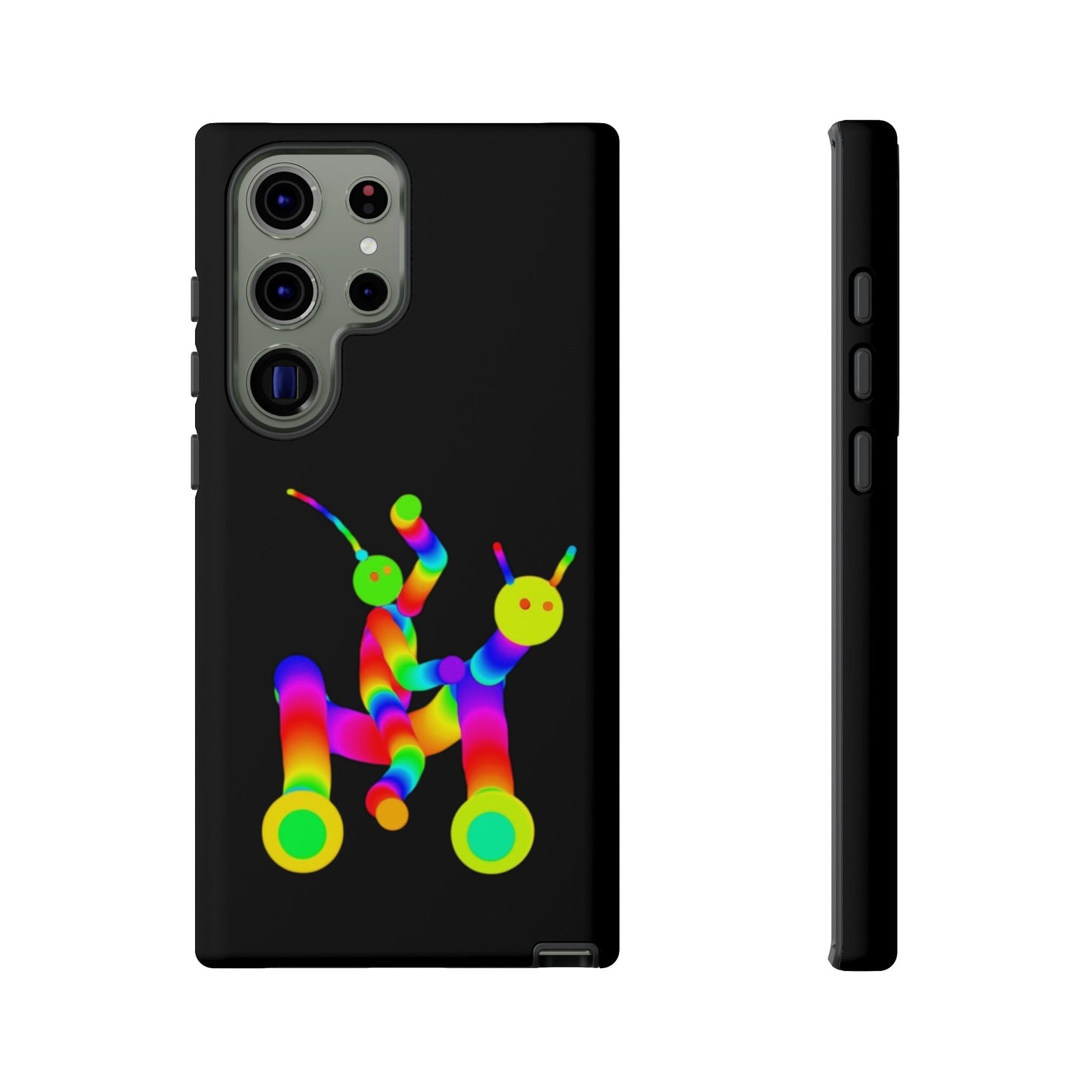 Marty Martians Riding Robot in Black  / Phone Cases