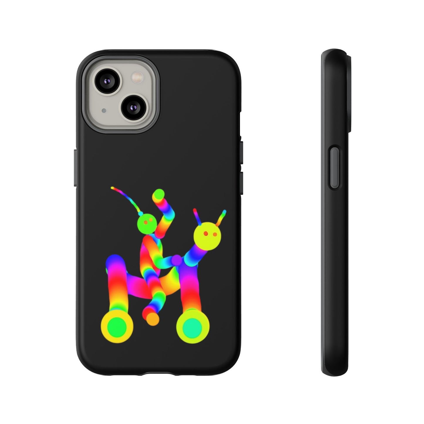 Marty Martians Riding Robot in Black  / Phone Cases