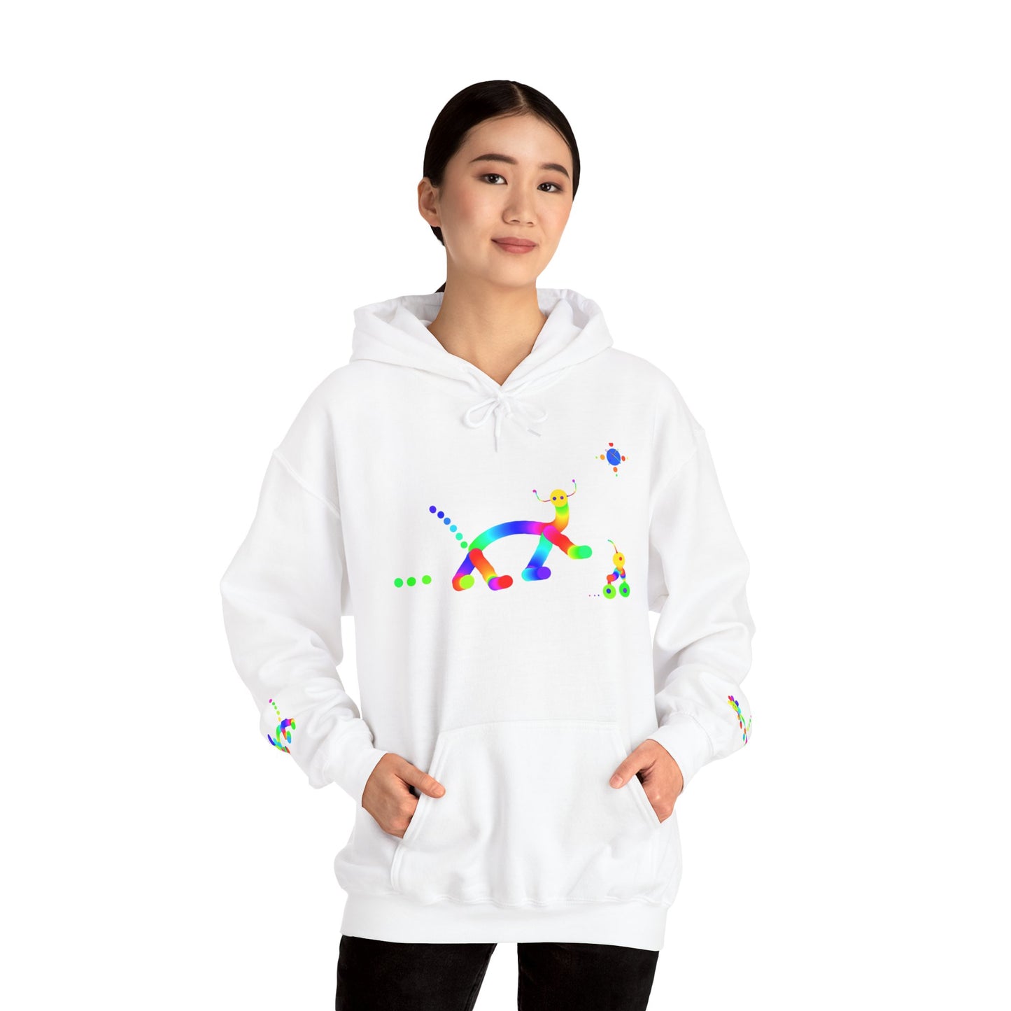 Animal Martian with Friend/ Unisex Heavy Blend™ Hooded Sweatshirt