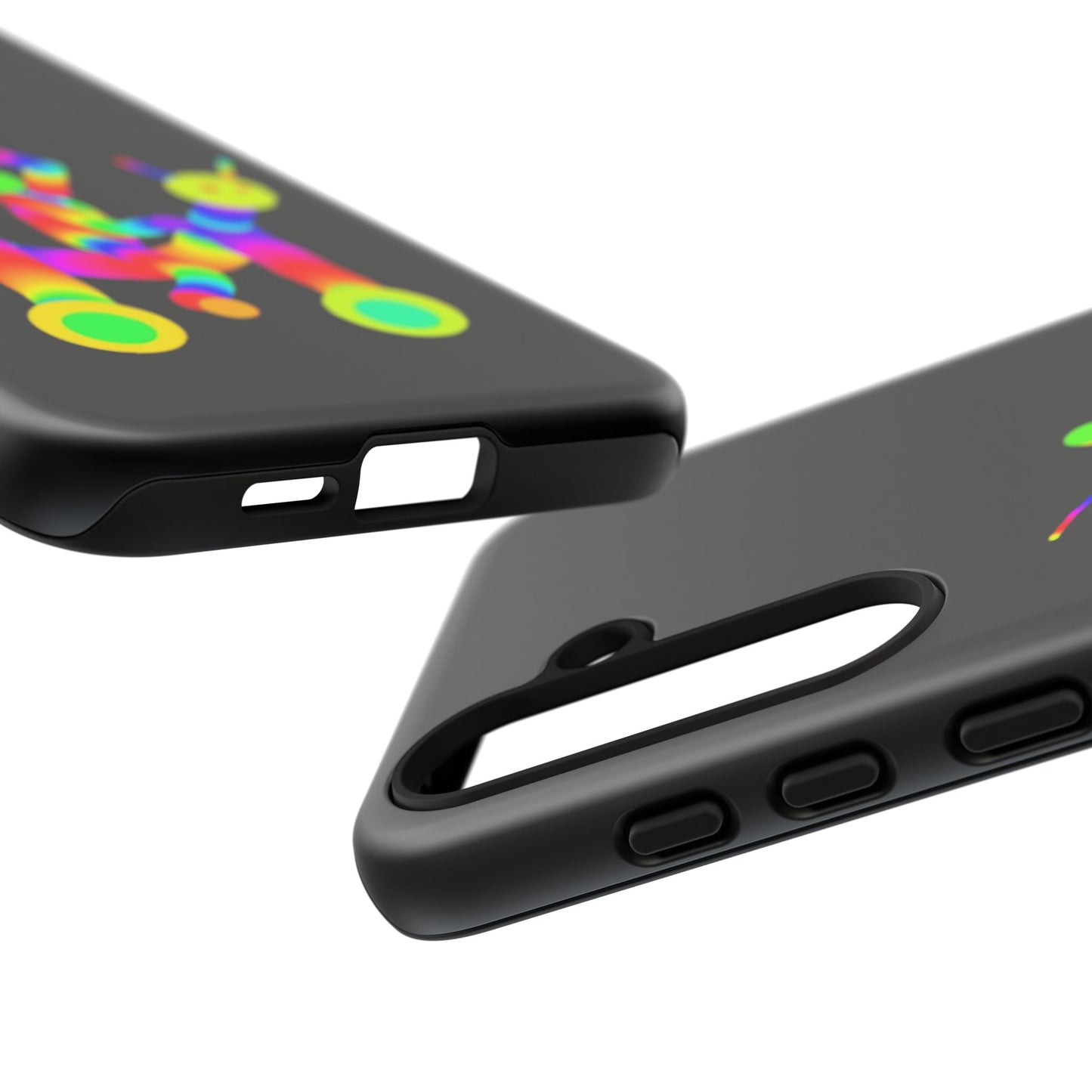 Marty Martians Riding Robot in Black  / Phone Cases