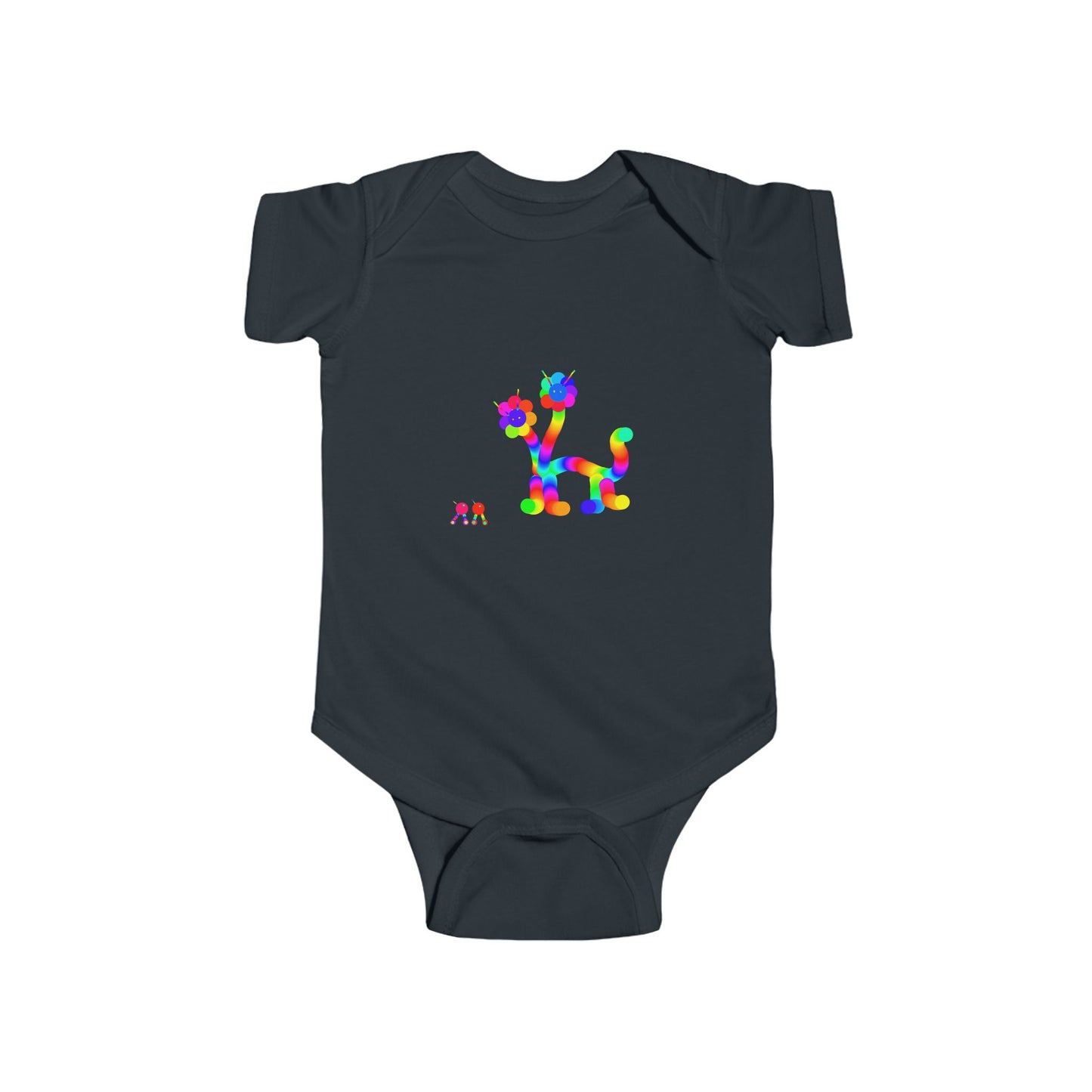 Two Headed Martian Animal with Friends /   / Fine Jersey Bodysuit