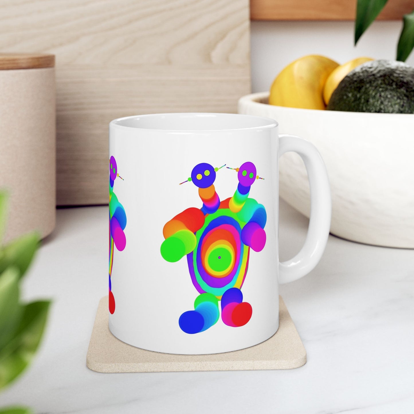 Two Headed Martian Ceramic Mug, (11oz, 15oz)