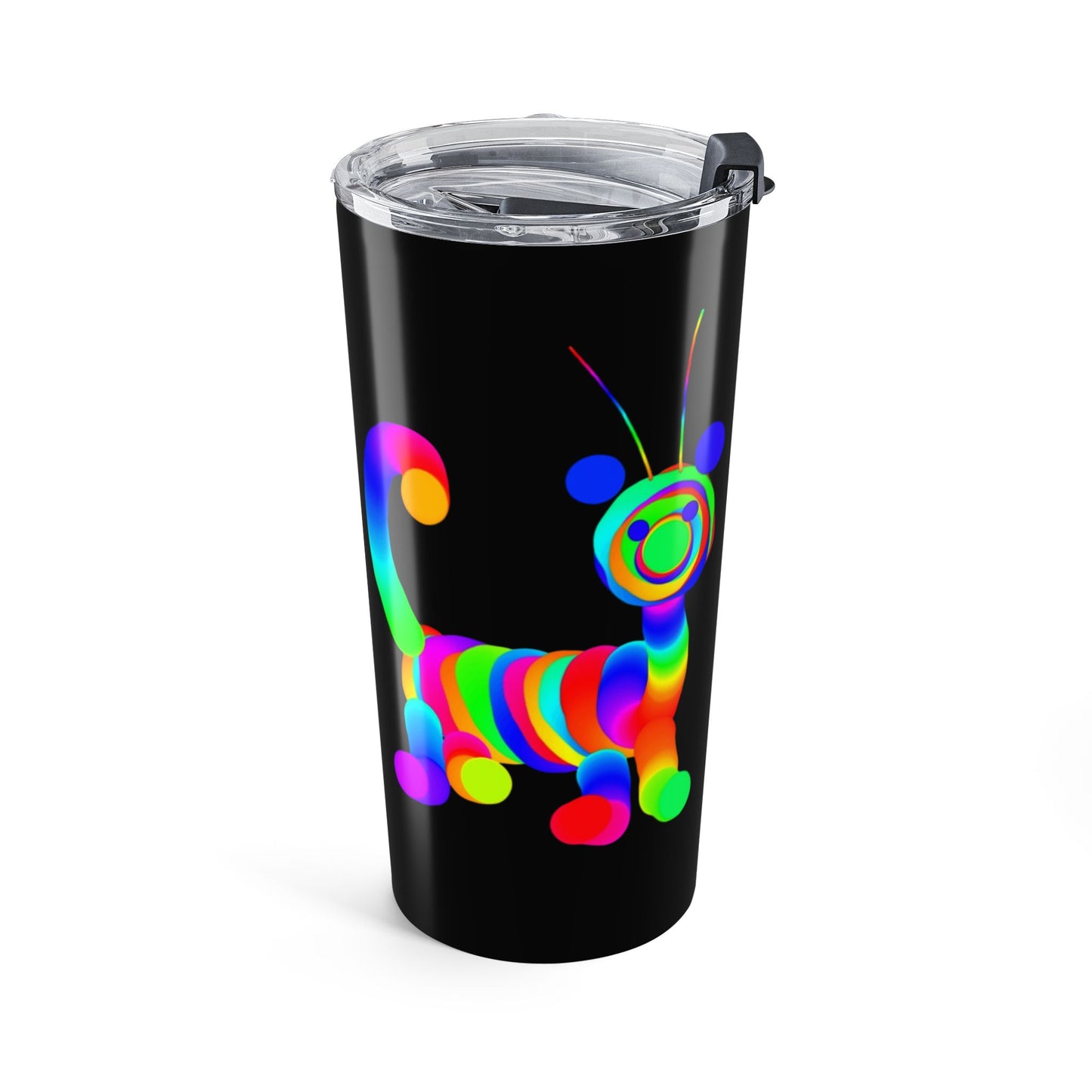 Marty Martians Cute Animal Tumbler Black 20oz