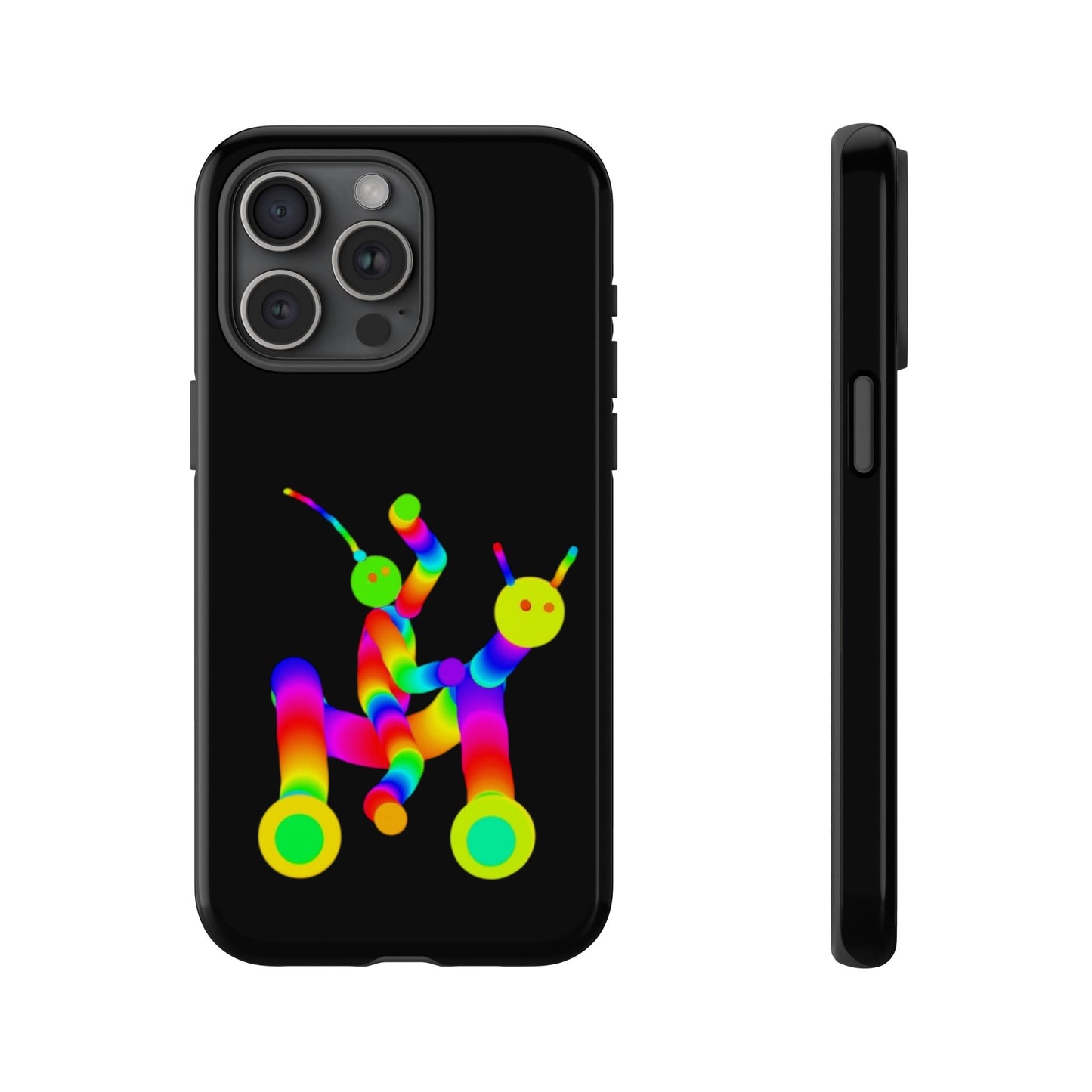 Marty Martians Riding Robot in Black  / Phone Cases
