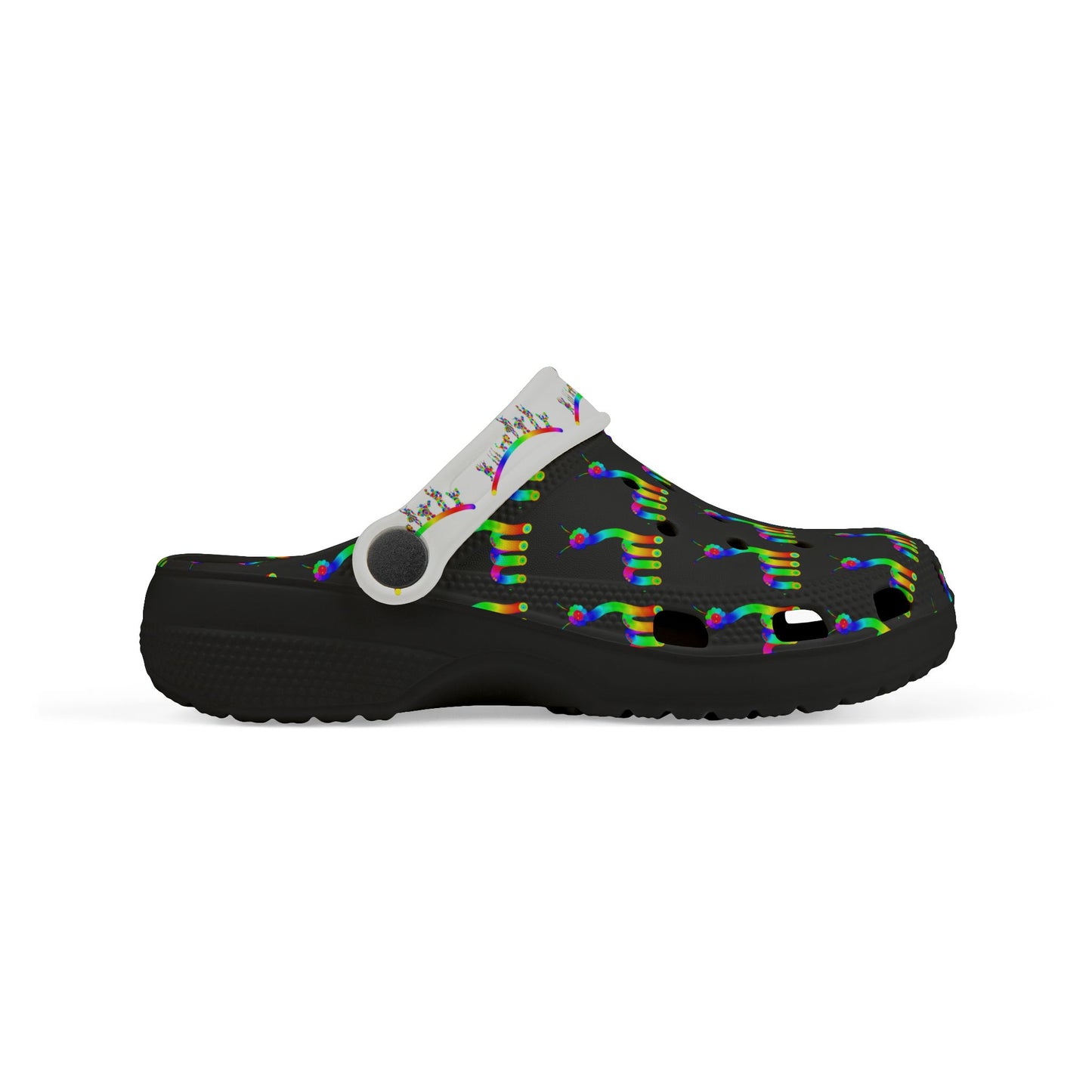 Marty Martians Critter in Black / Kid's EVA Foam Clogs (AOP)