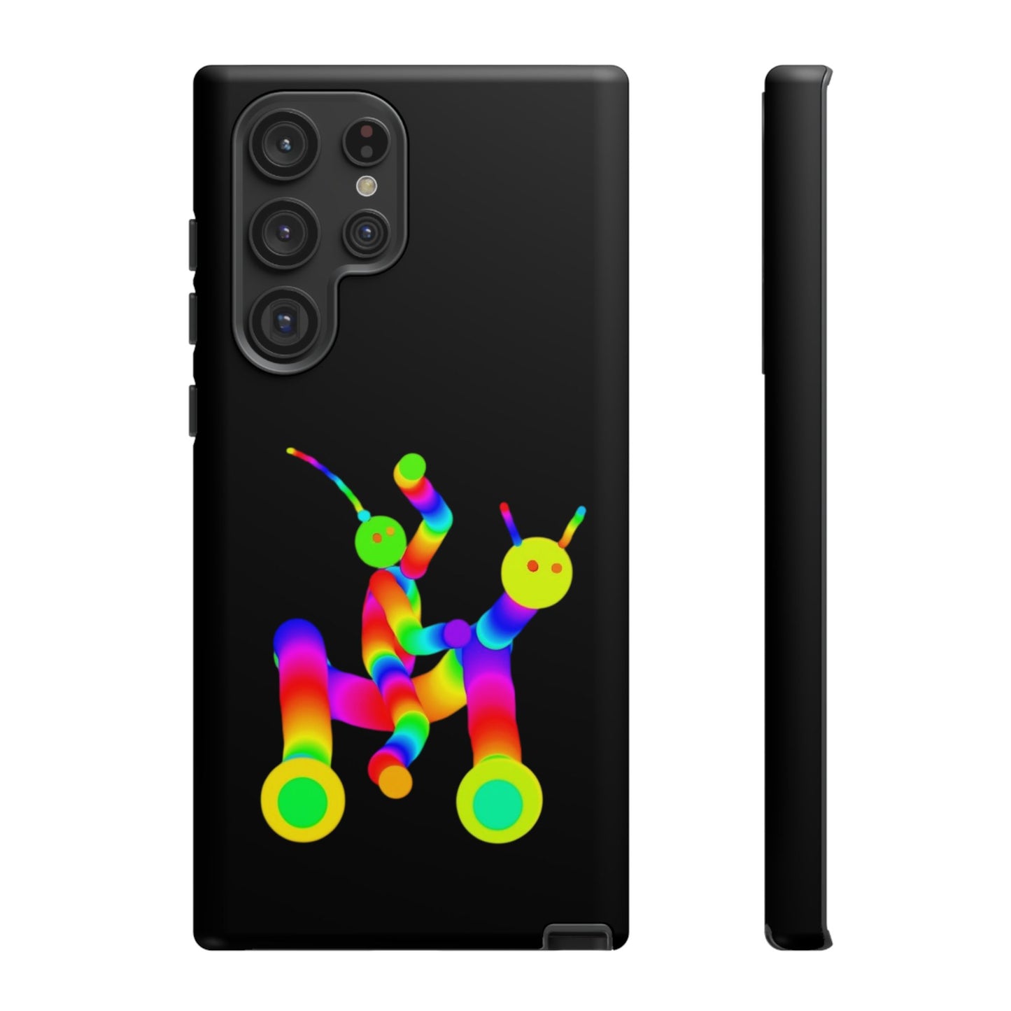 Marty Martians Riding Robot in Black  / Phone Cases