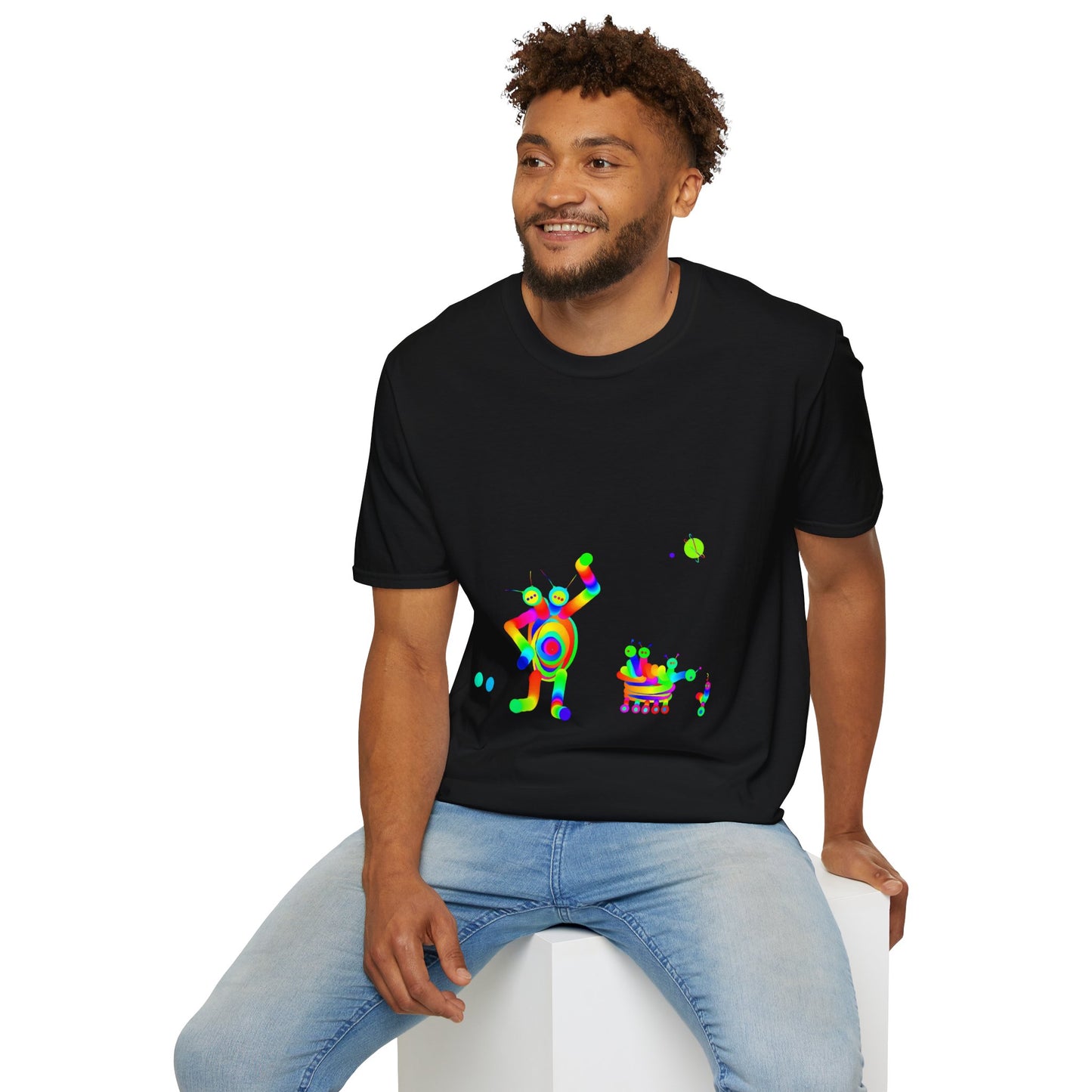 Two Headed Martian with Friends / Unisex Softstyle T-Shirt