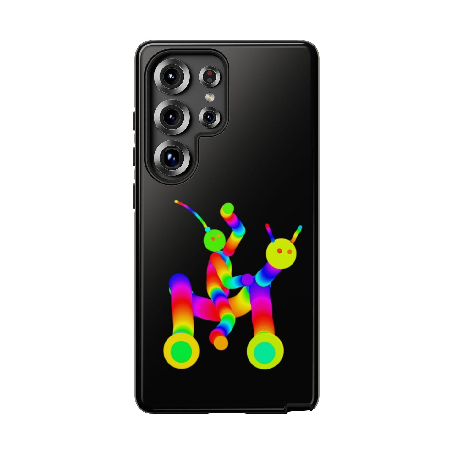 Marty Martians Riding Robot in Black  / Phone Cases