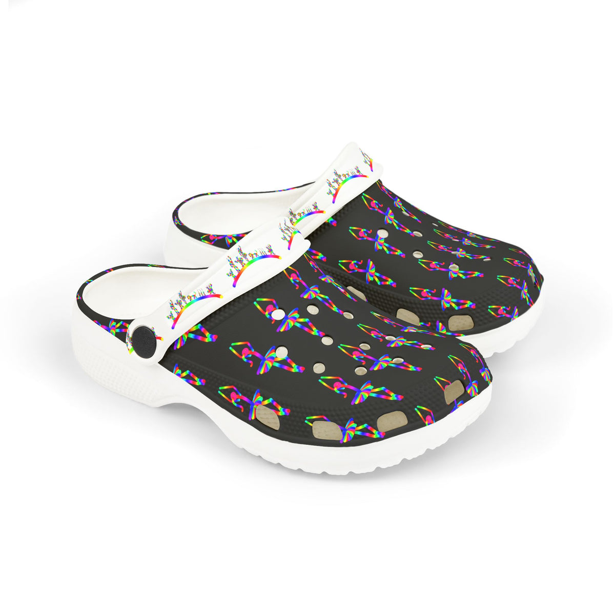 Marty Martians Ballerina in Black / Kid's EVA Foam Clogs (AOP)