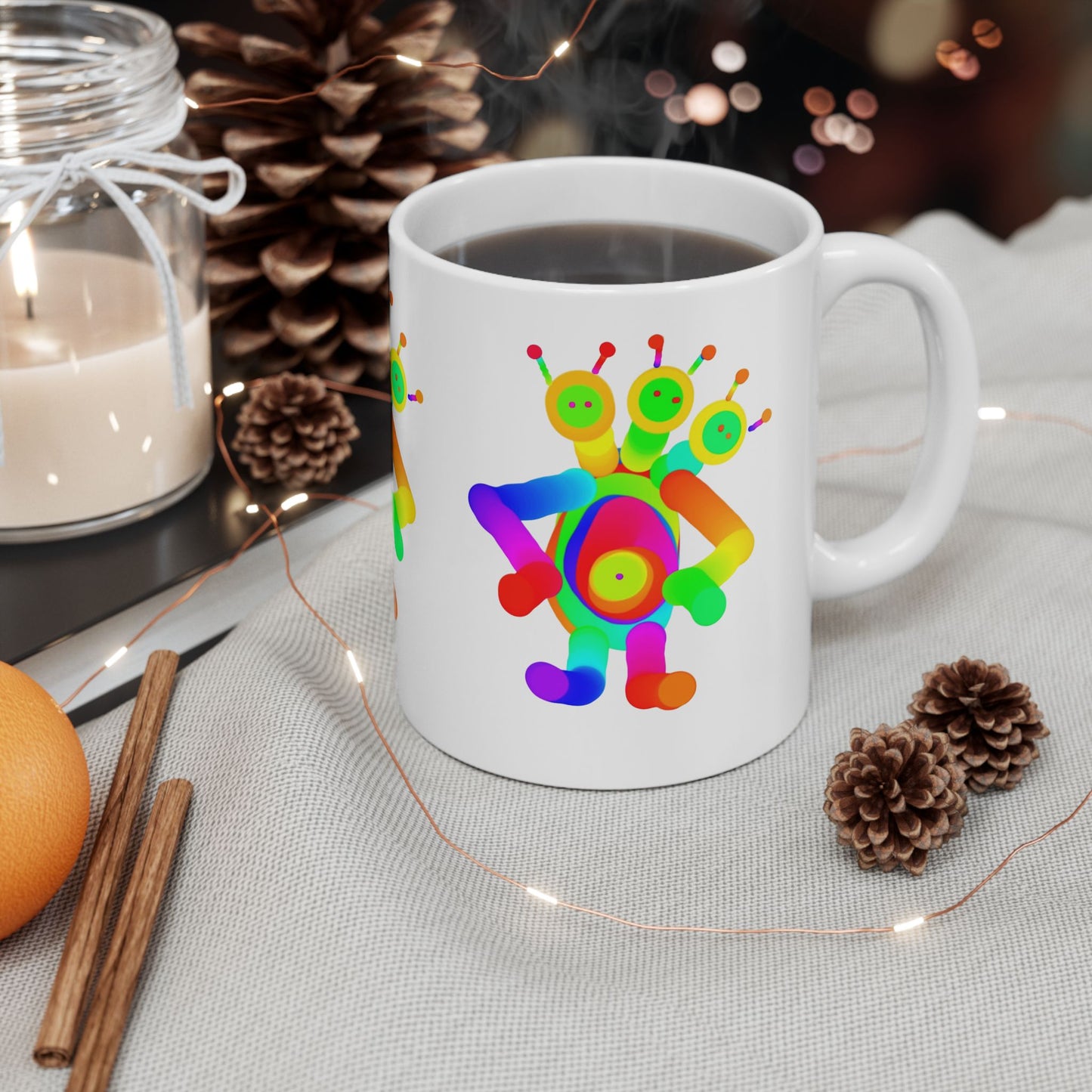 Three Headed Martian Ceramic Mug, (11oz, 15oz)