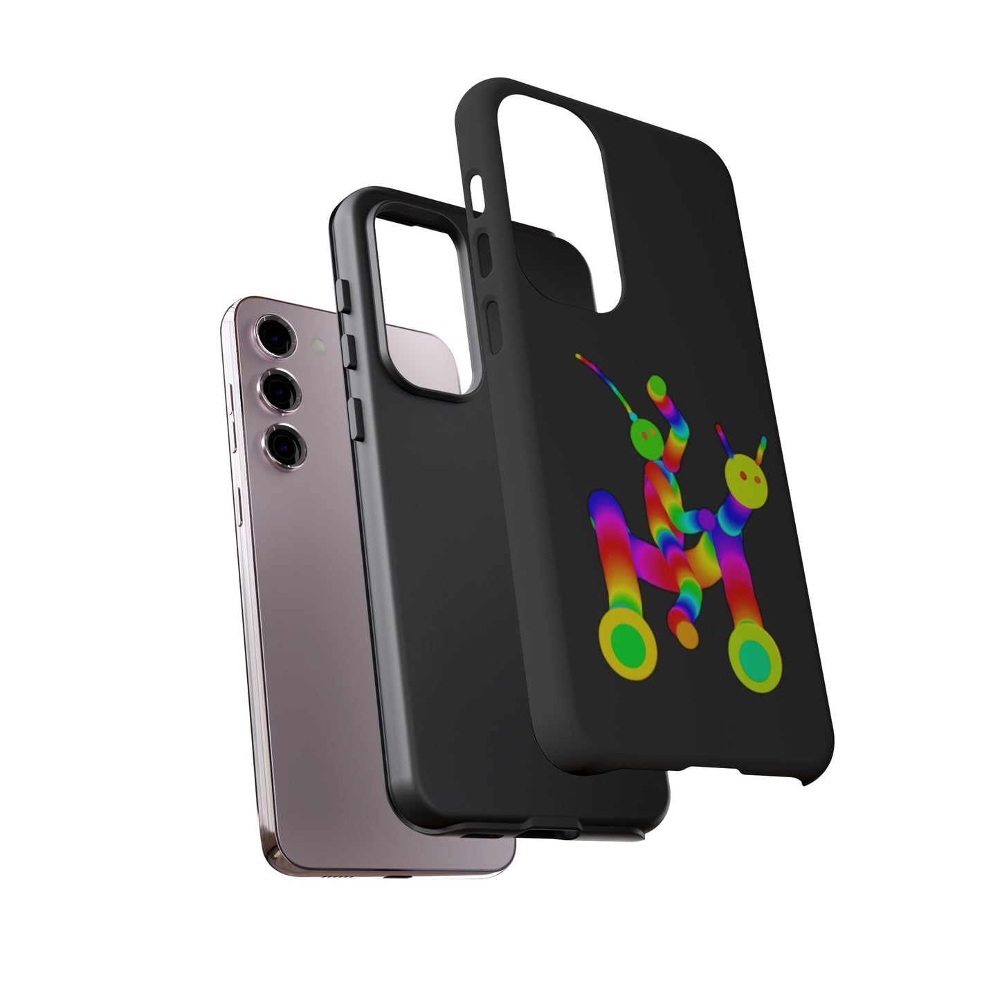 Marty Martians Riding Robot in Black  / Phone Cases