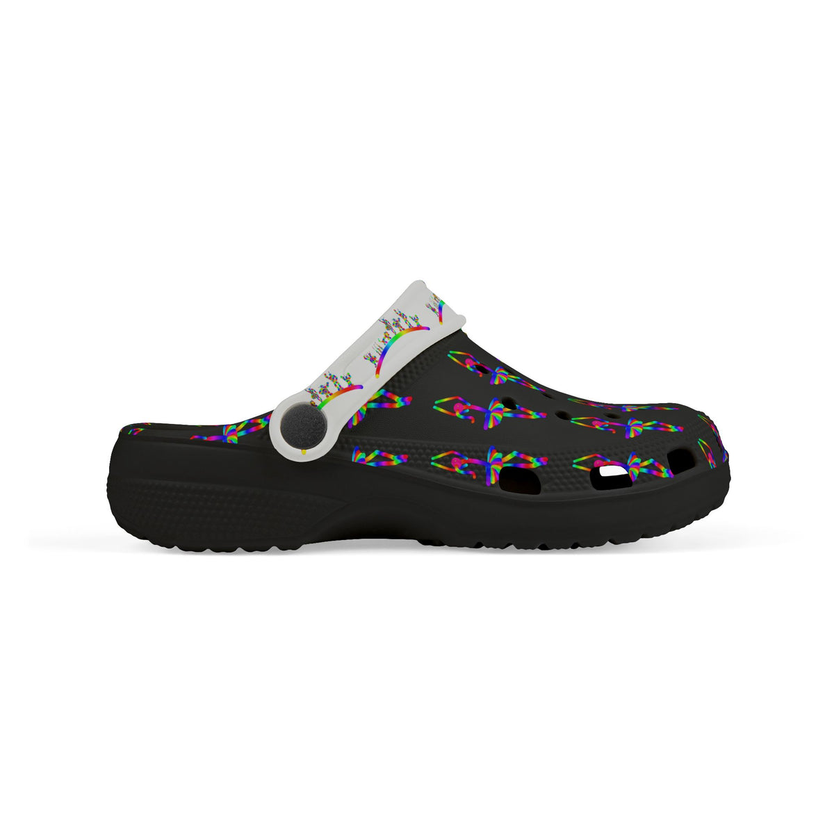 Marty Martians Ballerina in Black / Kid's EVA Foam Clogs (AOP)