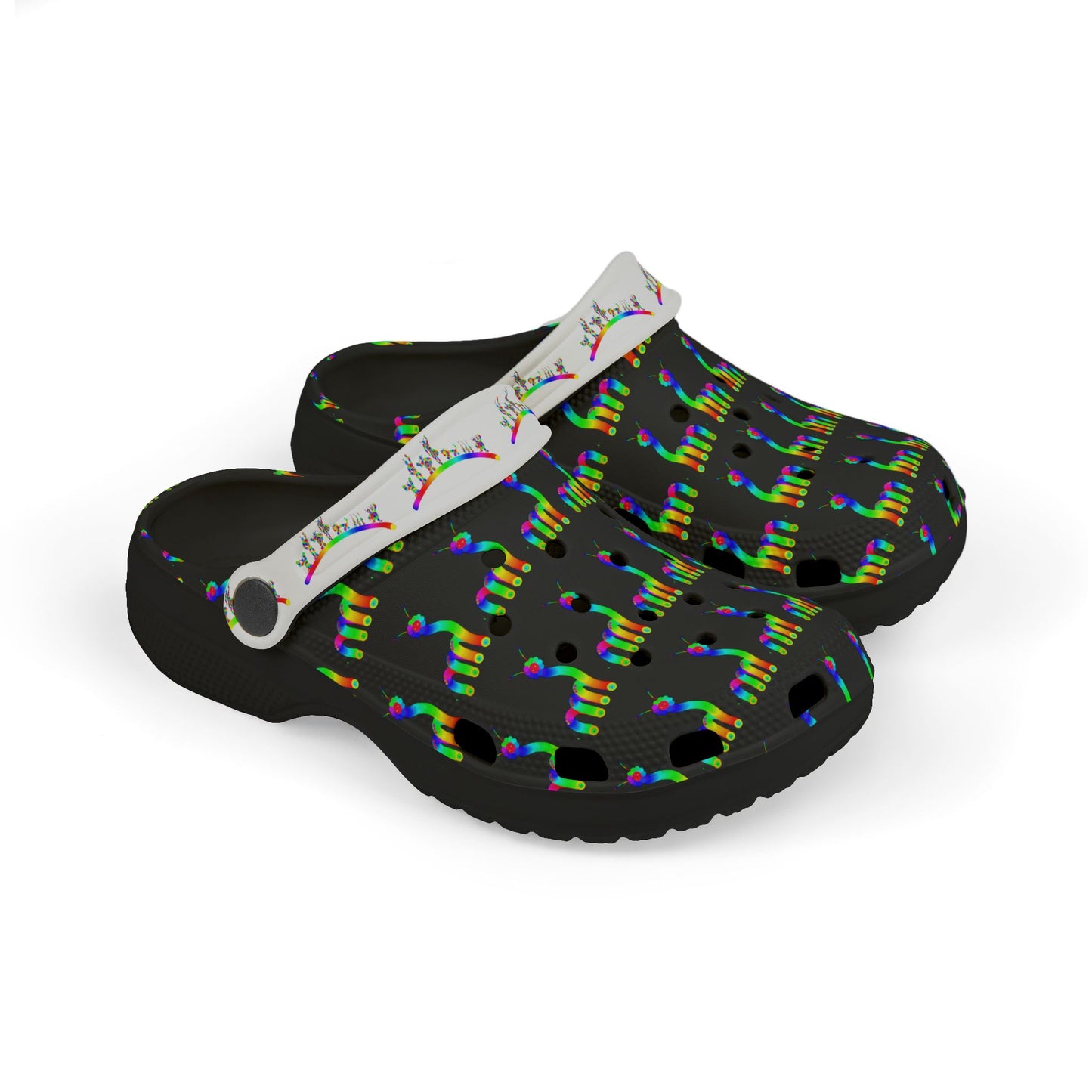 Marty Martians Critter in Black / Kid's EVA Foam Clogs (AOP)