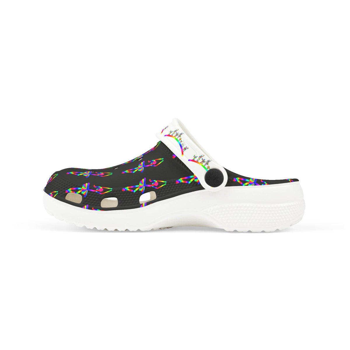 Marty Martians Ballerina in Black / Kid's EVA Foam Clogs (AOP)