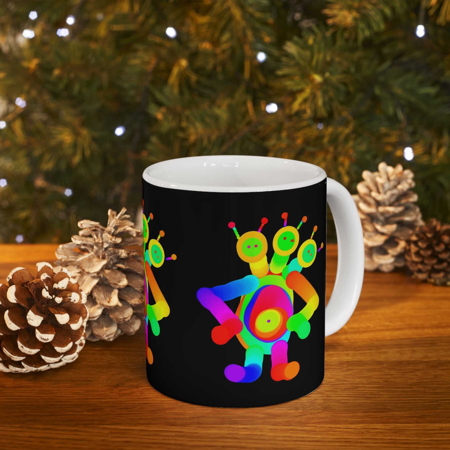 Three Headed Martian Ceramic Mug, (11oz, 15oz)