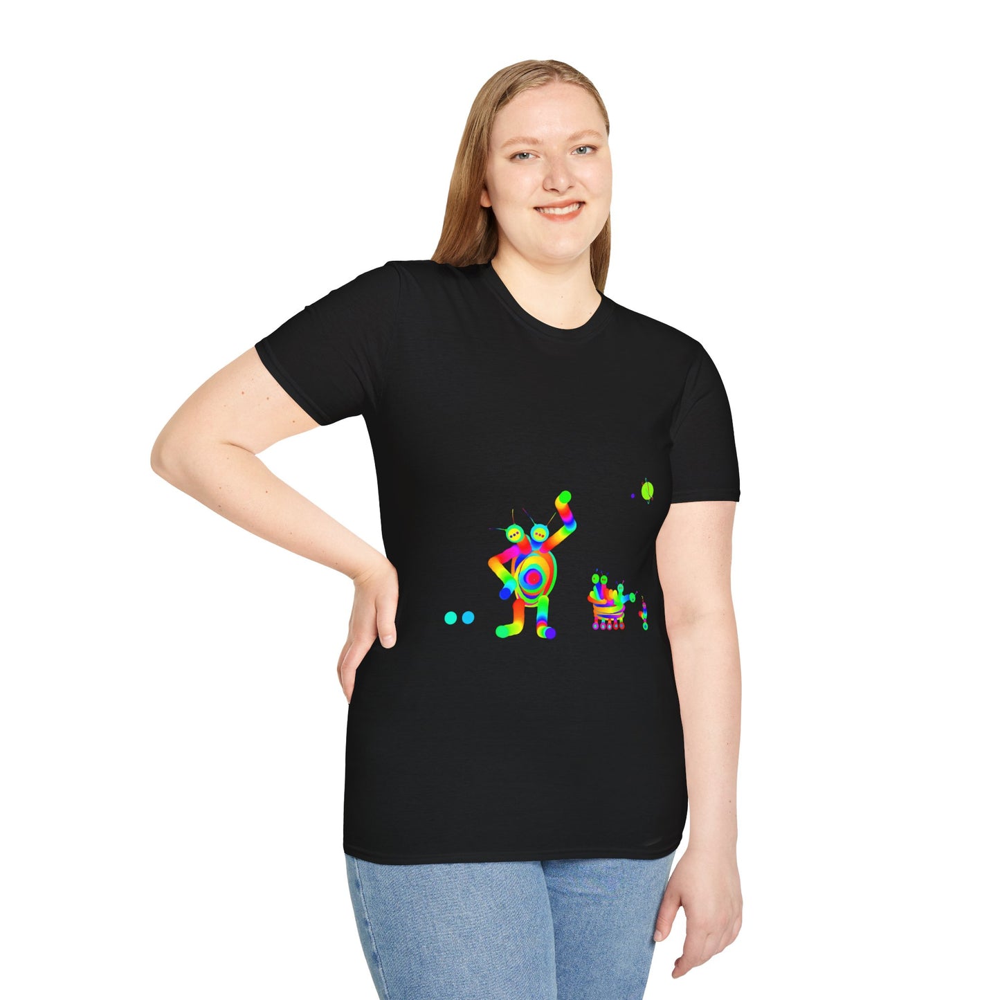 Two Headed Martian with Friends / Unisex Softstyle T-Shirt