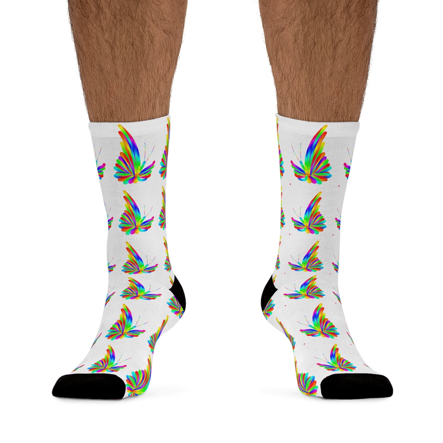 Marty Martians Butterfly / White / Recycled Poly Socks
