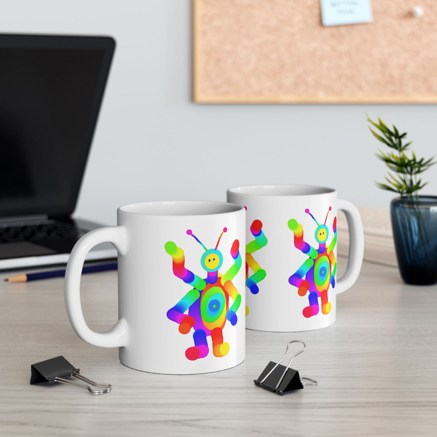 Four Armed Martian Ceramic Mug, (11oz, 15oz)