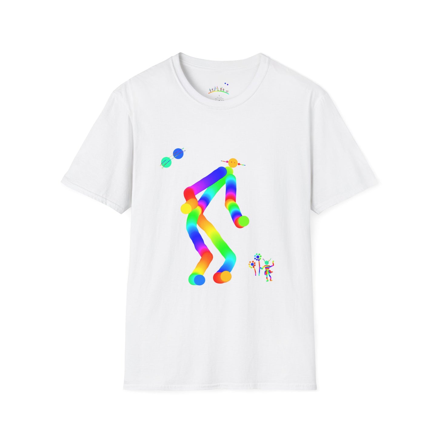 Martian with Flowers and Friend / Unisex Softstyle T-Shirt