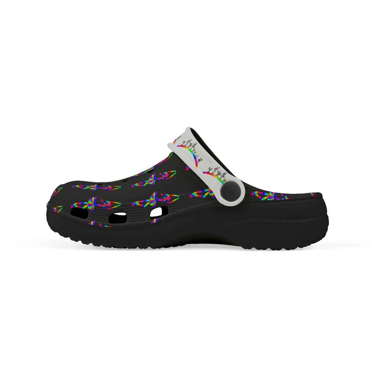 Marty Martians Ballerina in Black / Kid's EVA Foam Clogs (AOP)