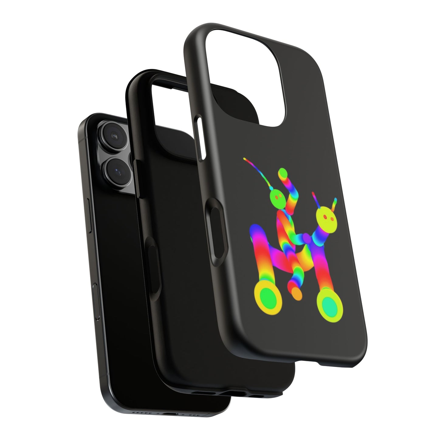 Marty Martians Riding Robot in Black  / Phone Cases