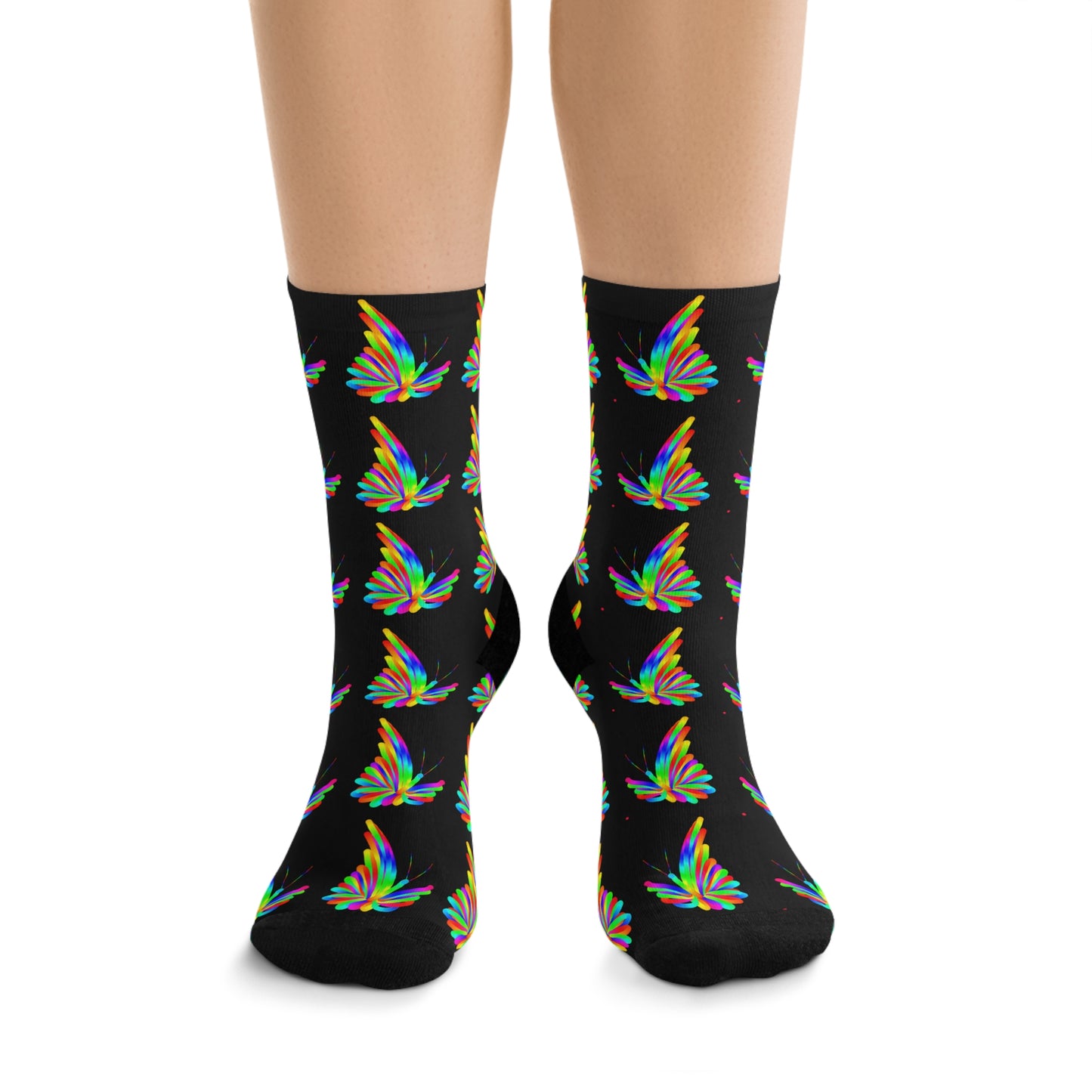 Marty Martians Butterfly / Black / Recycled Poly Socks