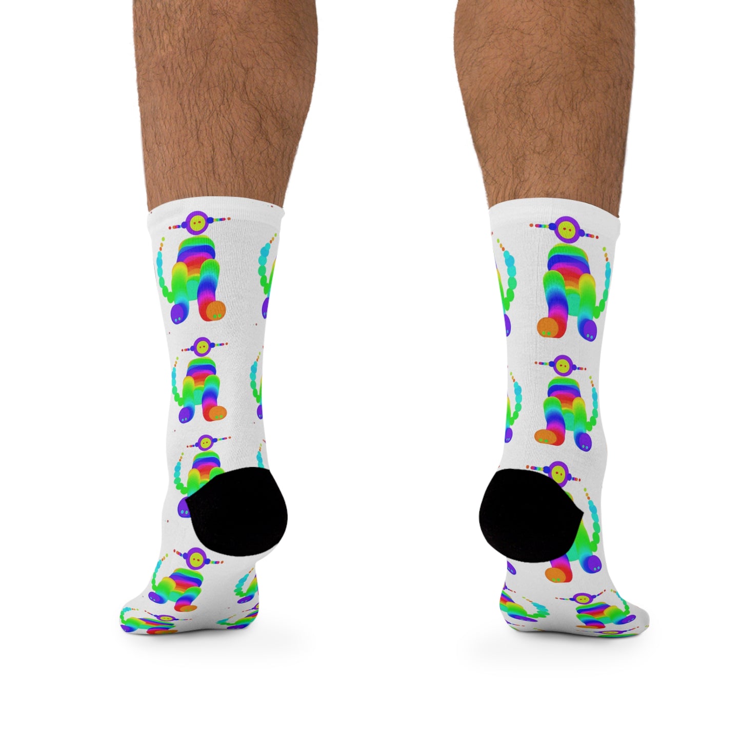 Marty Martians Pet Friend / White / Recycled Poly Socks