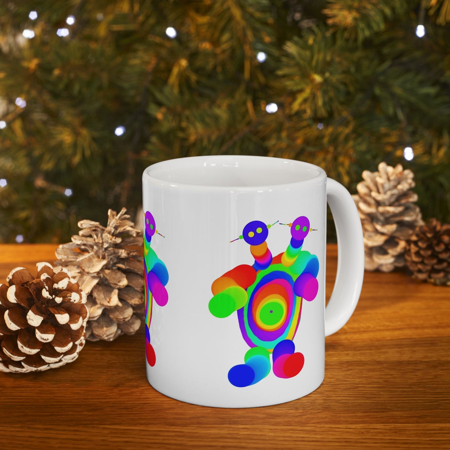 Two Headed Martian Ceramic Mug, (11oz, 15oz)