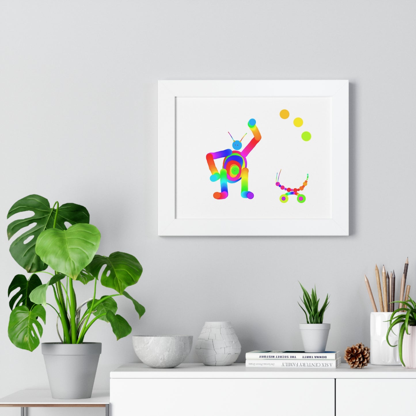 Martian and his Friend / Framed Horizontal Poster